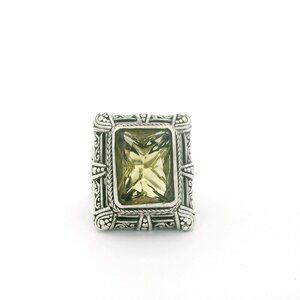 SARDA Sterling Silver Green Stone Cocktail ring - Size 7